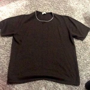 RABE knit tee w/ white bordered neckline size 16